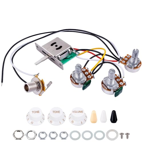 Banworks Electric Guitar Wiring Kit 2T 1V Prewired 500K