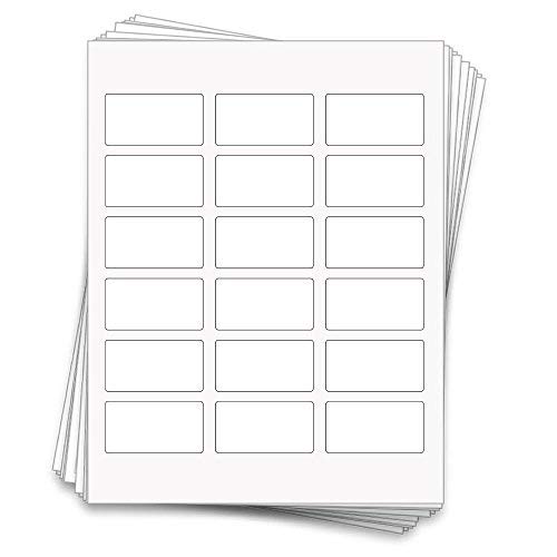Professional Sheet Labels for 10ml Glass or Roller Bottles, 2.375 x 1.25 inches, Weatherproof and Waterproof White (White Waterproof Vinyl (Inkjet only), 90 Labels)