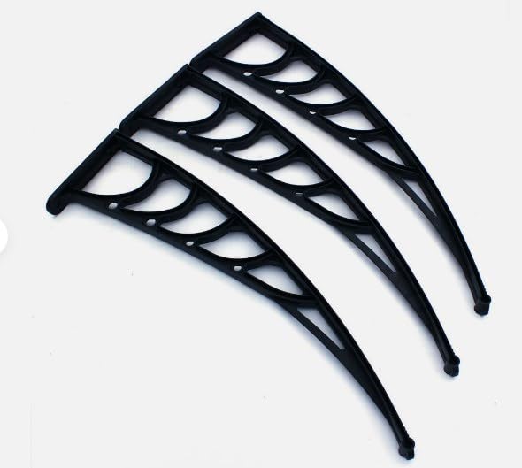 Marquesina para puerta de casa, 120 cm/200 cm, policarbonato transparente, toldo de arco transparente, protege contra la lluvia, la nieve y los rayos UV, color blanco