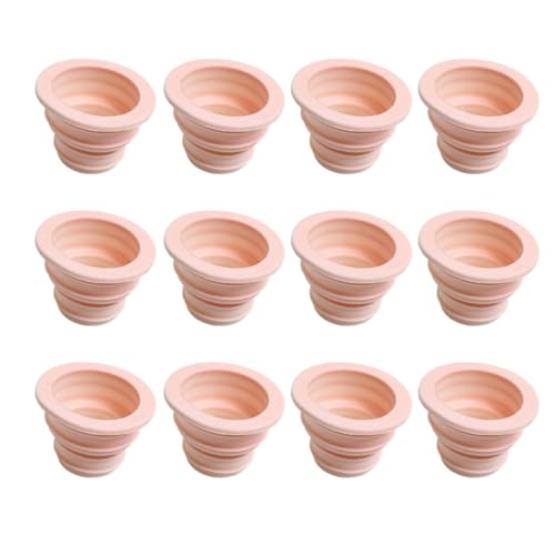 SEWOART - SEWOART 12 Stück Silikon Abflussstopfen mit Teleskop Dichtung Geruchsneutraler Waschbeckenstöpsel für Küche Bad Flexibel Anpassbar Rosa