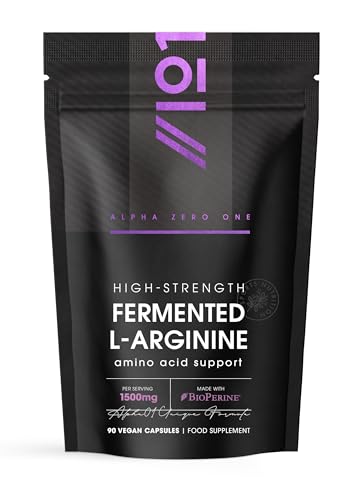 Alpha01 Fermented L-Arginine 1500mg Vegan Capsules