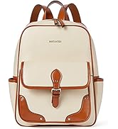 BOSTANTEN Backpack Purse for Women Genuine Leather Small Fashion Backpack Beige