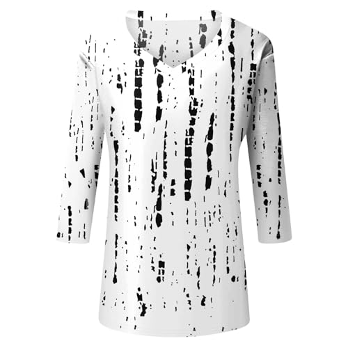 HTHLVMD Womens 3/4 Length Sleeve Tunic Tops Summer Fall Outfits 2025 Three Quarter Sleeve Casual V Neck T Shirts for Women