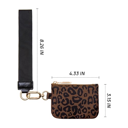 Image of Mum's Memory Mini Zip Around Wristlet Wallets for Women -KeyChain Wallet with Detachable Dual Pouch Wristlet -Key Chain Coin Purse Small Wallets
