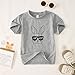 GLIGLITTR Toddler Boys Easter Shirt Happy Easter Bunny Tshirt Funny Bunny Sunglasses Hip Hop Outfit Kids Short Sleeve Tee Top(Gray,18-24M)