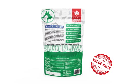 Nutri Bites (Value Pack) Beef Liver Pets Treats Freeze Dried Premium Quality Single Ingredients High Protein 17.6 Oz For Dogs And Cats #TOP4