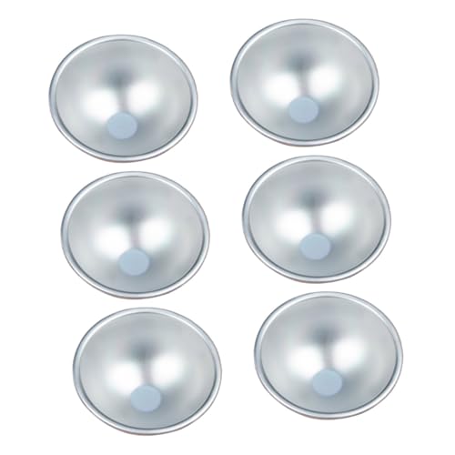 Uonlytech 6 piezas Molde para Muffins y Pasteles de Aluminio Antiadherente para Hornear Pudín Tartaletas Mousse Repostería DIY Compacto y Duradero