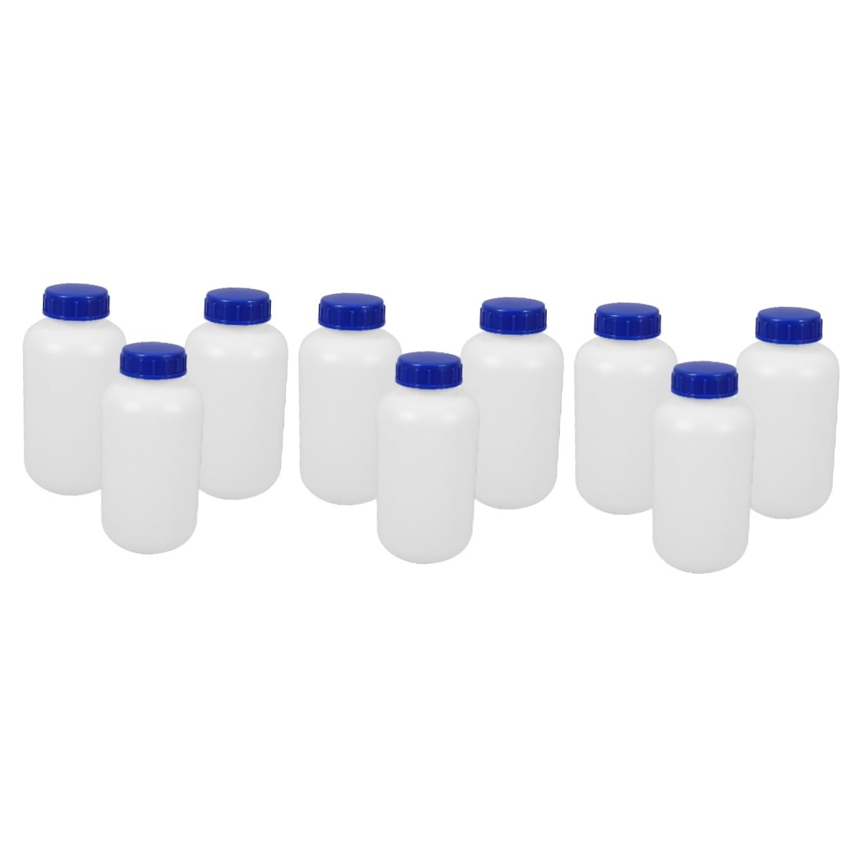 ULTECHNOVO 9pièces Bouteilles De Réactif Flacons Transparent Avec Couvercle Étanche Pour Laboratoire Et Applications Industrielles