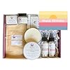 Natural Spa Gift Box, Birthday Box For Her 8 Pc Relaxation Set For Women With Lavender Candle, Body Oil, Facial and Bath…