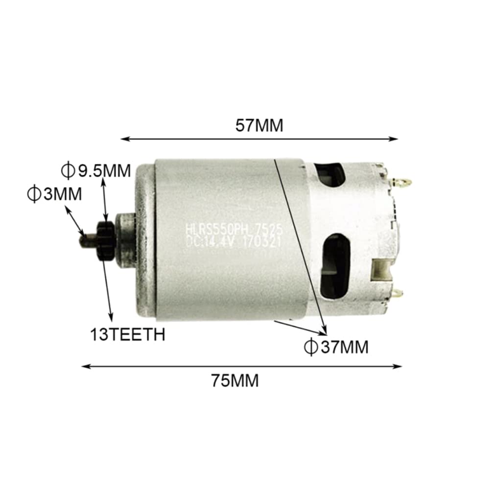 Moteur 14.4 V/13 Dents Remplacer le Moteur pour GSR14.4-2-LI PSR 14,4 Li-2 PSR14.4LI-2 PSR1440LI-2 14, Moteur de Forage