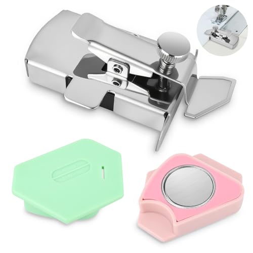 Philorn 3pcs Magnetic Seam Guide for Sewing Machines Magnetic Universal Seam Guide Multifunctional Anti-Curl Magnetic Measuring Tool Sewing Accessory Sewing Machine Attachment Templates Tool