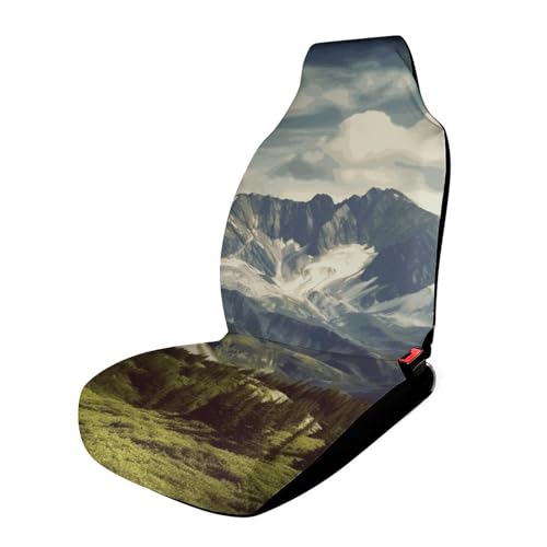 Housse de siège auto imperméable paysage de montagne pour protéger des animaux et taches