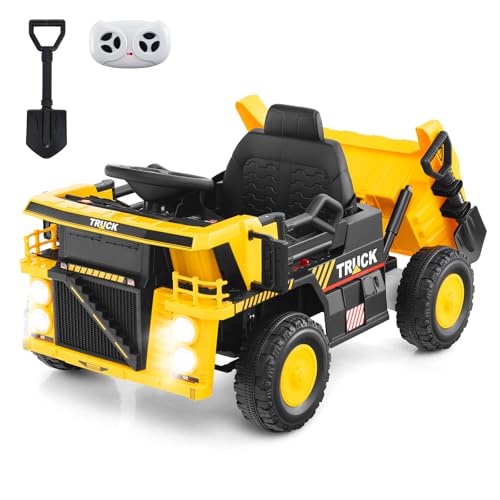 OLAKIDS 12V Ride-On Dump Truck