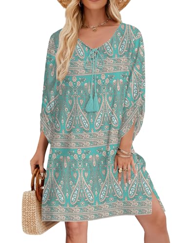 HOTOUCH Boho Swimsuit Coverup for Women Casual Beach Summer Dress