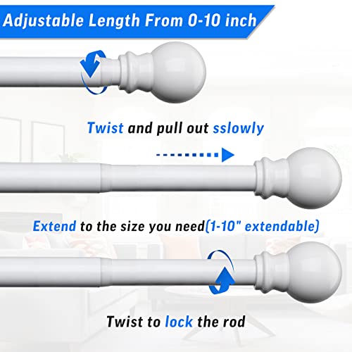 Curtain Rod, White Curtain Rod For Windows 48-84”,1 Inch Diameter Telescoping Curtain Rods With Modern White Style For Window Curtains, Bedroom, Living Room, Door… #TOP2