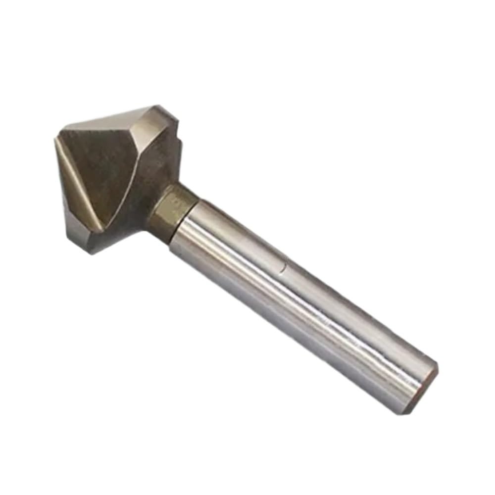 Broca avellanadora Escariador de fresado superi0r HSS 3 dientes, antienvejecimiento, broca fresa extremo biselado 90 grados for CNC, 1 pieza(50mm)