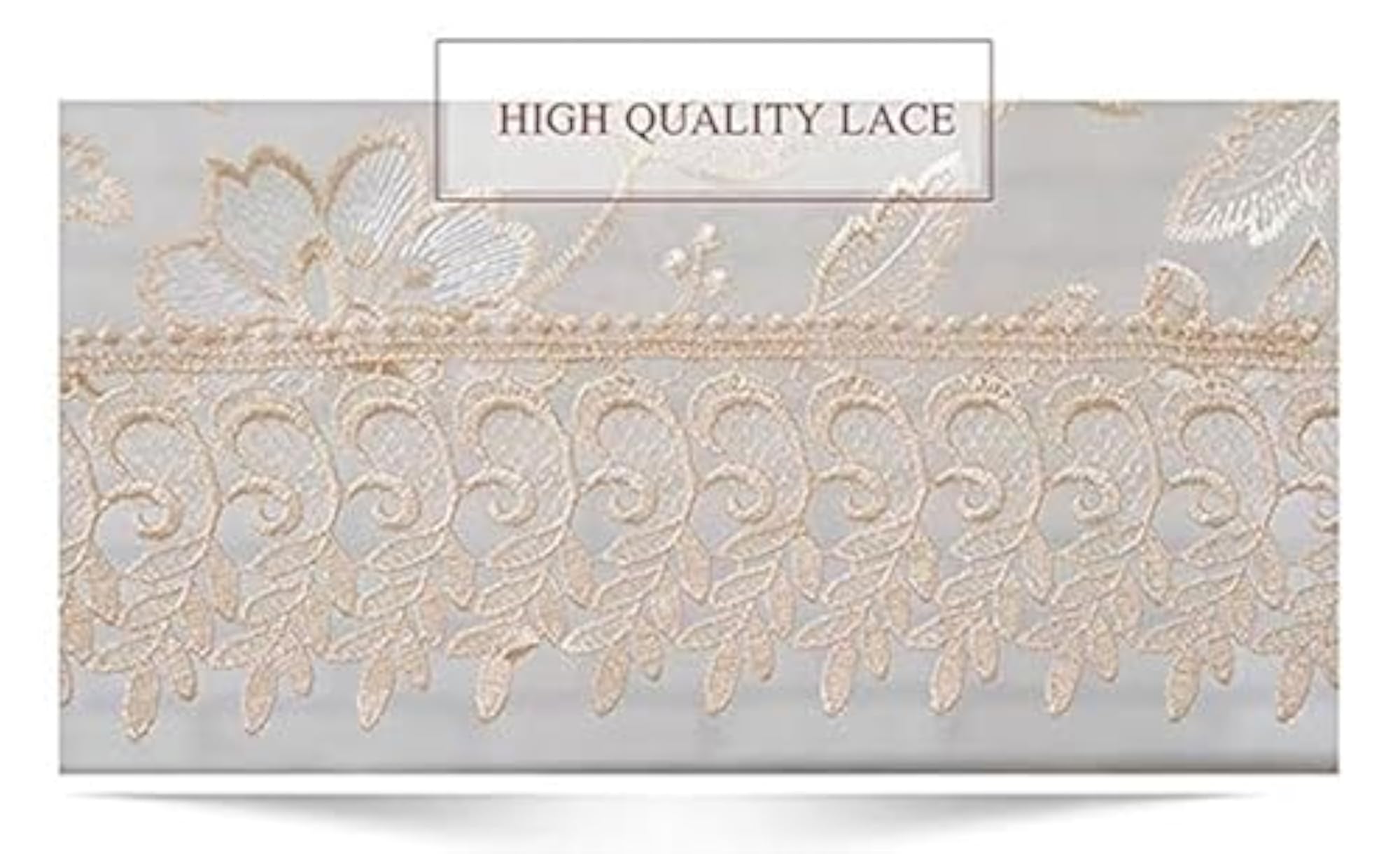 Tissue Embroidery Floral Design Table Cover for 4 Seater