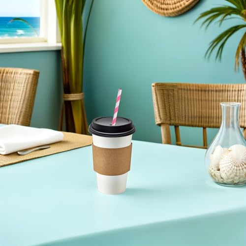 100 pitillos de papel a rayas biodegradables 20 cm miniatura 6