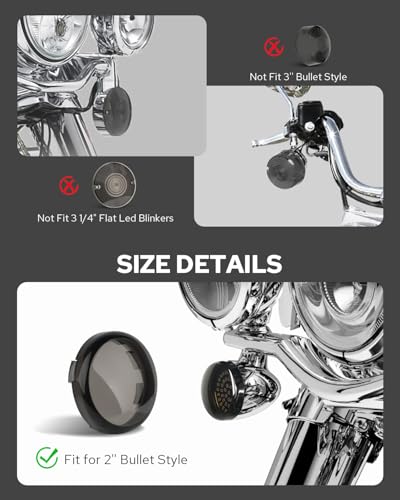 Image of Benlari 2inch Turn Signals, 48LEDs Front Rear 1157 Turn Signals with 4 Smoked Lens Cover Fit for Harley Touring Street Glide Road Glide Road King Sportster Iron 883 Dyna Softail 1986-2024