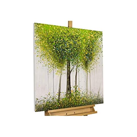 KunstLoft Leinwandbild | 100% HANDGEMALT | 80x80 cm | Wandbild Wohnzimmer | Sehr großes Acryl Gemälde Cover