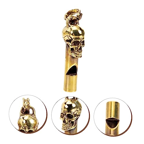Silbato de Cobre Único con Diseño Calavera para Camping miniatura 5