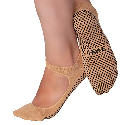 SHASHl Fashion Socks for Women Γ’β¬β Nude Fashion Socks for Girls, Classic Trim - Mary Jane Style Non Slip Pilates Socks Γ’β¬β Grip Fashion Ankle Socks for Dance, Yoga, & Barre Socks (MD) SHASHl Fashion Socks for Women Γ’β¬β Nude Fashion Socks for Girls, Classic Trim - Mary Jane Style Non Slip Pilates Socks Γ’β¬β Grip Fashion Ankle Socks for Dance, Yoga, & Barre Socks (MD)