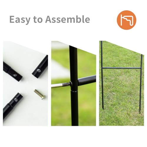 Mr. Ton Metal Garden Arch, Black Garden Arbor Pergola for Indoor Outdoor Lawn Garden Various Climbing Plants, 240Hx 140 W, Black - Image 4