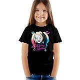 Popfunk Harley Quinn Animated Series Harley Head Kids T-Shirt (Size- 3) for Youth Toddler Boys and Girls, Black