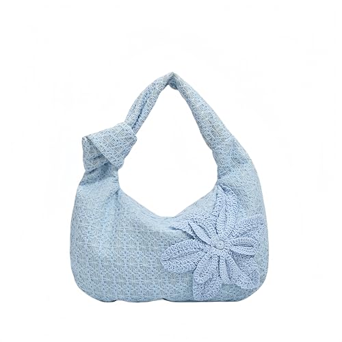 Cottagecore Shoulder Purse for Women Lace Floral Embroidered Handbags Fairycore Aesthetic Fabric Purses