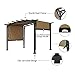 SUNA OUTDOOR Pergola 12 x 9 Ft Patio Gazebo, Outdoor Patio Sun Shelter Canopy Steel Frame Pergola Retractable Canopy Shade for Backyard, Beige