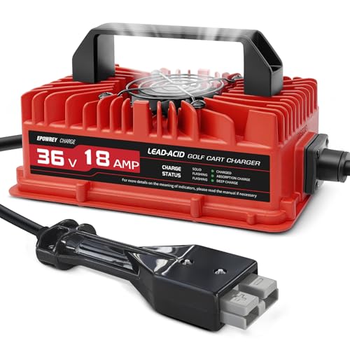 EPOWREY 18 AMP Golf Cart Charger 36 Volt Anderson SB-50 Plug for EZGO Marathon-Lead Acid Battery