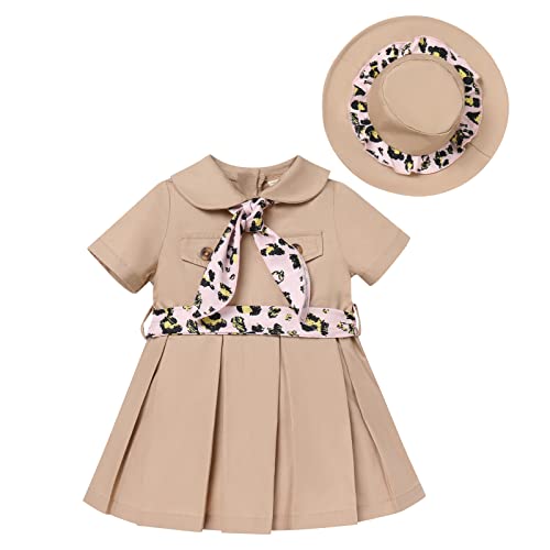 Baby Girl Wild One 1st Birthday Outfit Leopard Print Ruffle Top Bottoms Shorts Headband Hat Tropical Jungle Safari Animals Themed Cake Smash Clothing Sets for Photo Shoot Cheetah Dress 12-18 Months