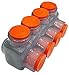 Morris Products 97489 Clear Insulated Multi-Cable Connector-Single Entry 4 Port 250-6, 1 Pack