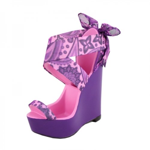 Summer Bliss Shoe Platform Brush Holder, Purple