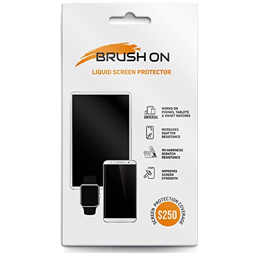 LUVVITT BRUSH ON Liquid Glass Screen Protector With $250 Coverage | Wipe On Scratch and Shatter Resistant Nano Protection for All Phones Tablets and Smart Watches - Universal Fit