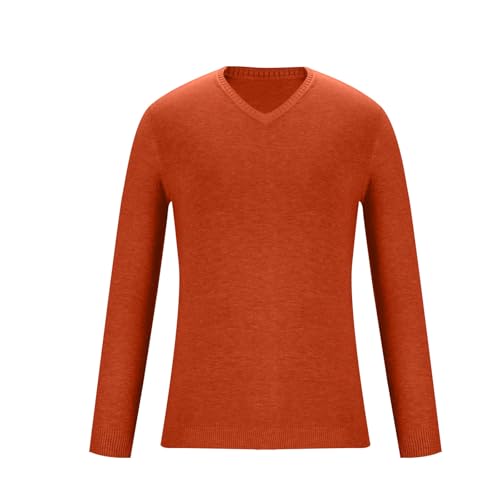 Men's V Neck Pullover Sweater Long Sleeve Casual Slim Fit Cotton Dress Sweaters Lightweight Knitted Warm Sweaters2