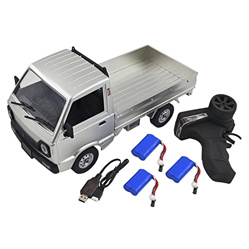 DEVNWIGMO Voiture Téléguidée 1/10 Camion Radio-commandé Jouet avec Résistante et Précise Pneus Amortisseurs Adaptée à l'Entraînement à, Argent 3...