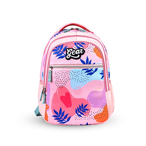 Gear Floral Blossom 30L Water Resitant School Bag/Casual Backpack/Kids Bag/Daypack/College Bag for Girls/Women (Pink)