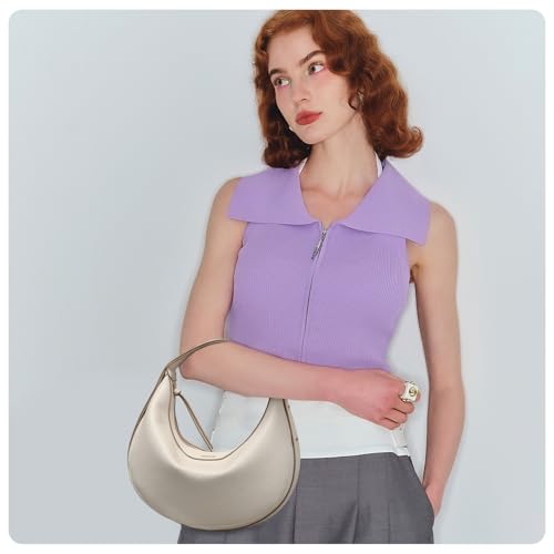 Keyli Crescent Shoulder Bag for Women Trendy Leather Crossbody Hobo Purse Vegan Clutch Handbag Adjustable Strap4