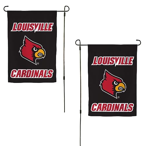 Desert Cactus University of Louisville UL Garden Flag – 19 x 12 inch Louisville Cardinals Banner, For Outdoor Display and Events (Design C)