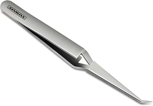 TOWOT Pinzas de precisión inversas para soldadura electrónica pinzas de cerámica inversa de precisión no conductoras resistentes al calor pinzas de