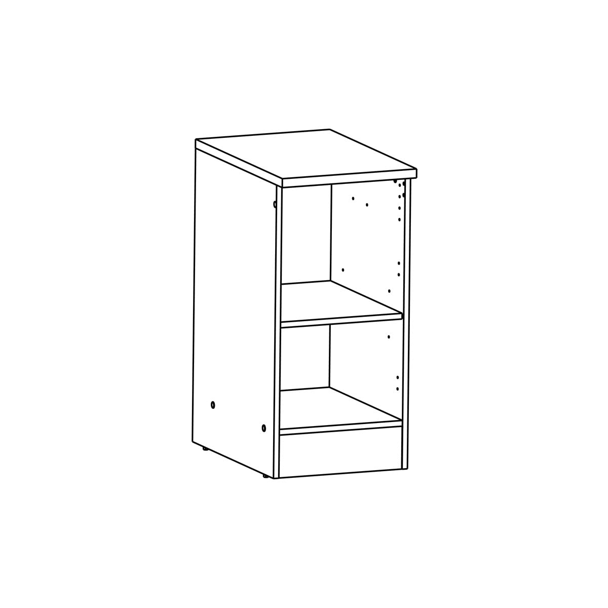 Meuble Bas Cuisine 1 Porte - Origan - Fabriqué en France - Garantie 2 Ans – 60 x 40 x 85 cm