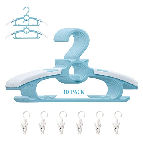 Baby Nursery Closet Hangers,30Pack Space Saving Kids Hanger Blue