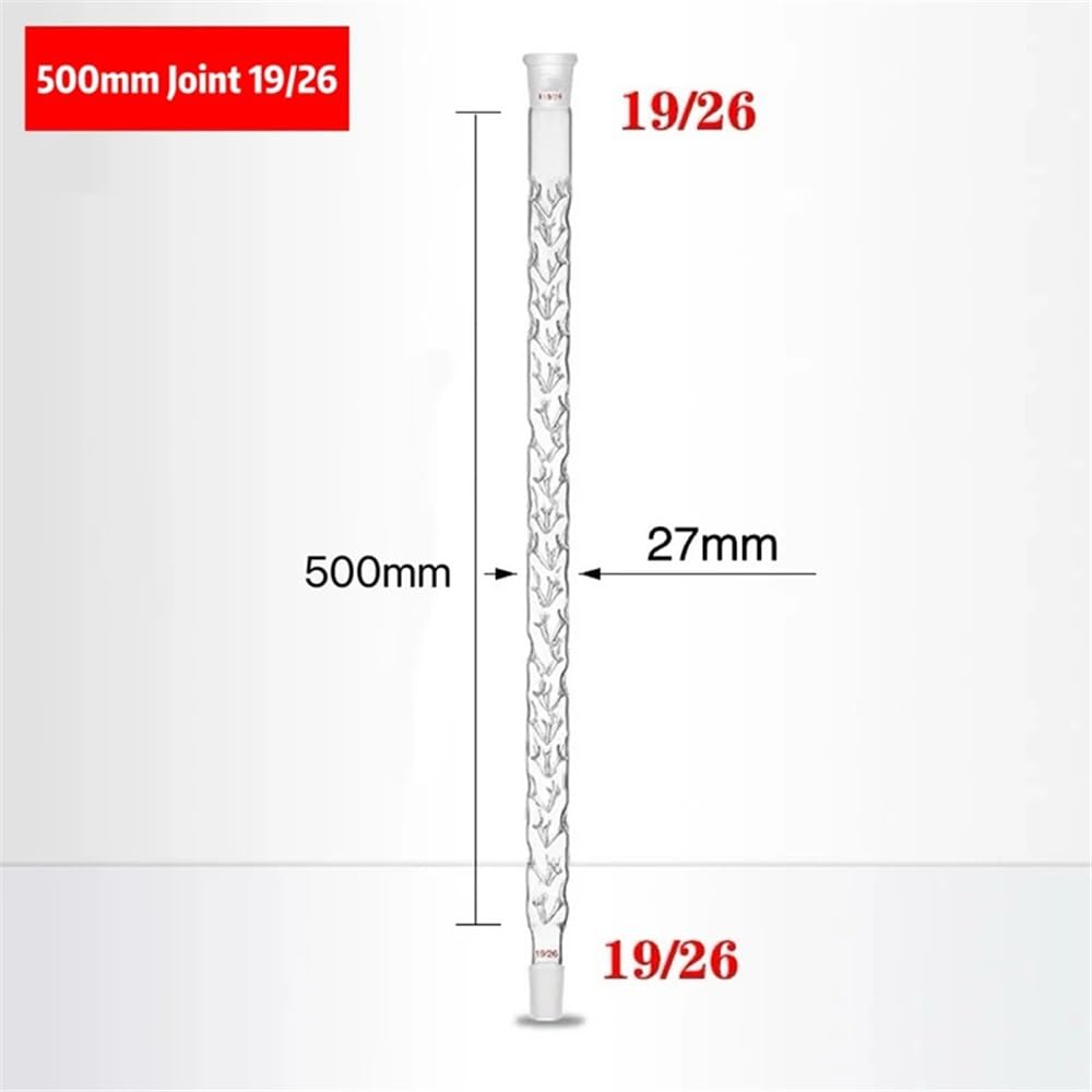 Columna de vidrio borosilicato 500 mm con unión 19/26 24/29 29/32 for laboratorio Equipamiento de laboratorio