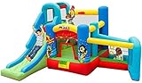 Aufblasbares Schloss Und Rutsche ,S Kinder S Rutschen Kleine Fußballfelder Im Freien Kinder S Trampoline Quadratische Spielplätze Kinder S Laufgitter Farben 450 * 360 * 245Cm A