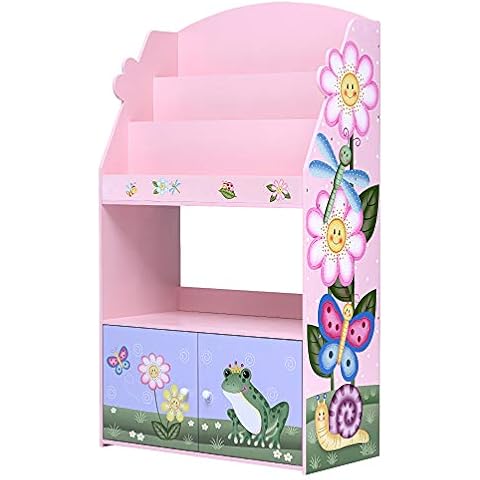 Fantasy Fields Magic Garden Kids 3-Tier Wooden Bookcase & Storage Drawer Multi TD-13394MG Cover