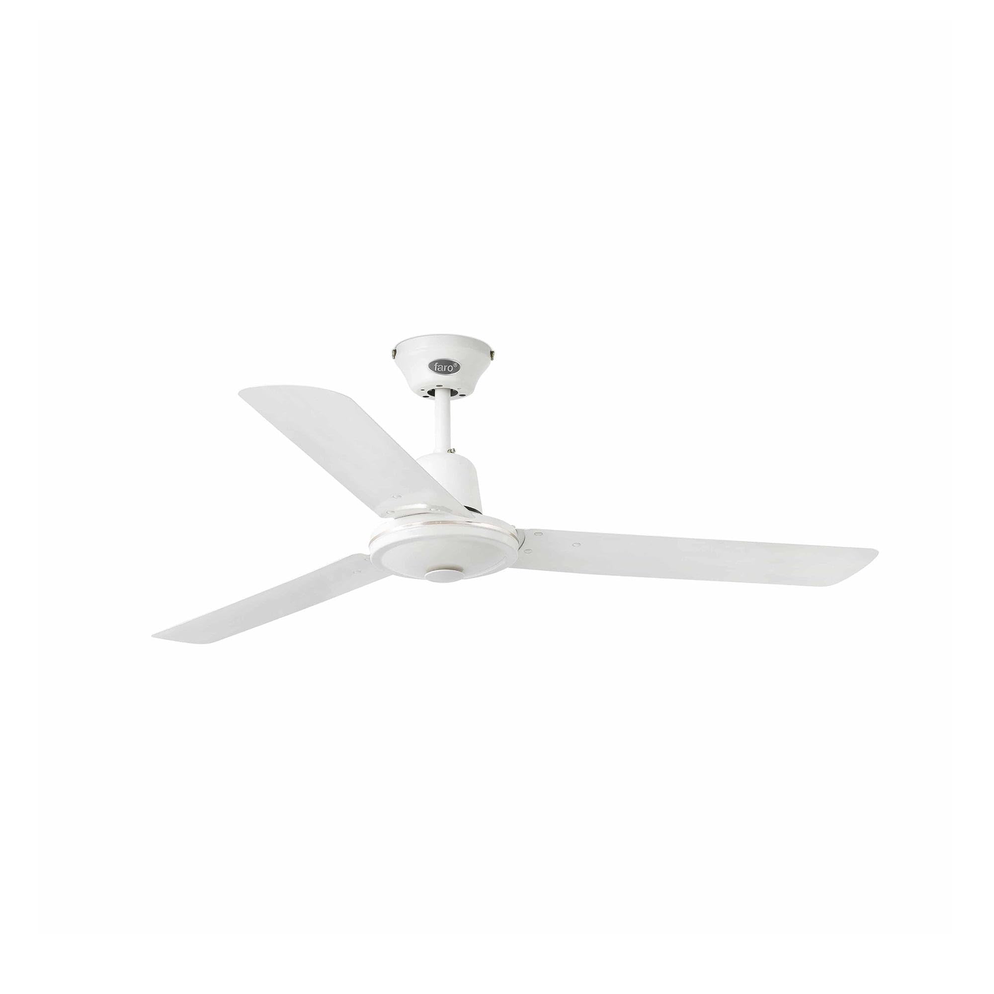 Faro Barcelona 33005 - ECO INDUS Ventilador de techo sin luz, acero, color blanco