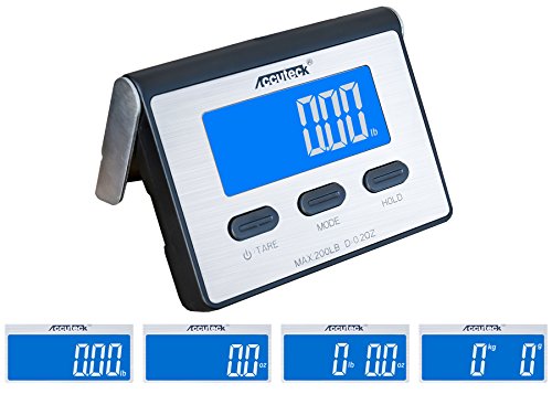 Accuteck A-BC200 200LB x 0.2 OZ Digital Heavy Duty Shipping Postal Scale, Stainless Steel - Thumbnail 5