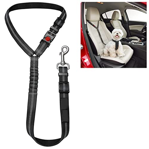 PETZANA Comfortable Dog Seat Belt Harness for Car 2in1 Leash and