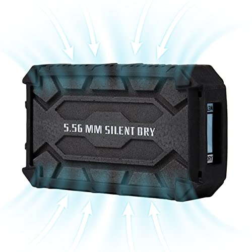 SD SILENT DRY Pioneer Gun Safe Dehumidifier, Wireless and Reusable mini Portable Dryer effective for up to 20L, Fast renew and Mold remover for Gun / Safe / Camera / Instrument, 1 piece in one package, SWAT Black